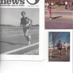 Three old photos of Steve Bratt running - 1980 to 1983